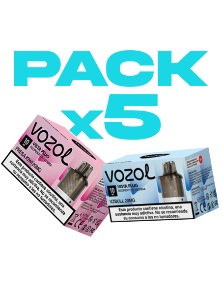 Pack x5 Recargas Vozol Vista Plug
