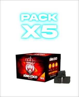 Pack 5 Kg Carbón King Coco 28 mm | Ahorra 2,50 €