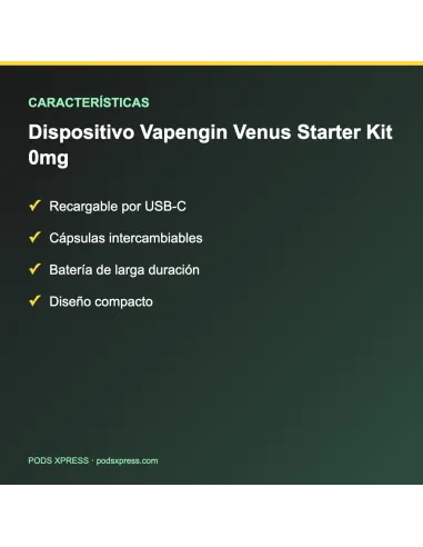 Vapengin Venus Starter Kit 0mg | Nicotine-Free · Watermelon